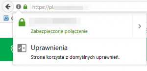 Okno zabezpieczenia certyfikatem dv strony internetowej